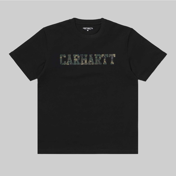 CARHARTT SS COLLAGE T-SHIRT BLACK CAMO LAUREL 